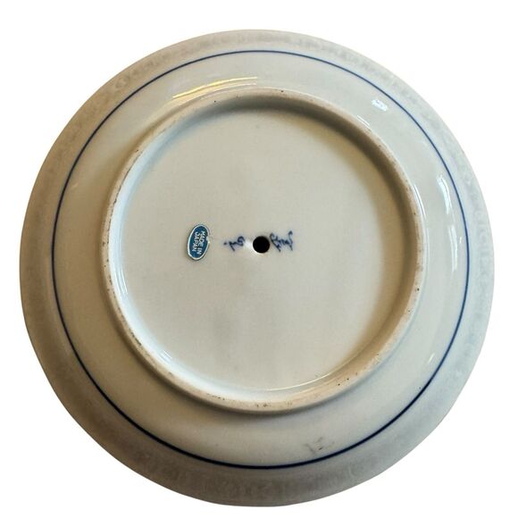 Japanese Peacock Plate-signed-blue and white Decor - Picture 5 of 7